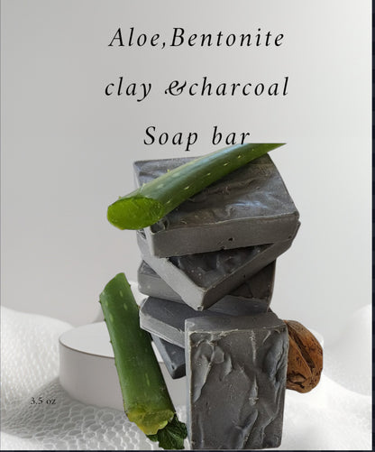 Aloe-Bentonite Clay-Charcoal soap